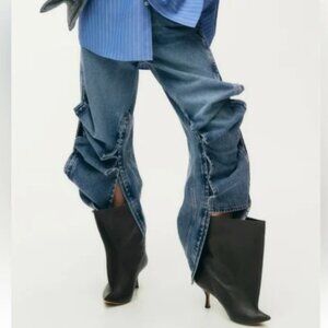 H&M GLENN MARTENS WIDE SIDE-SLIT LEGS SIZE 2